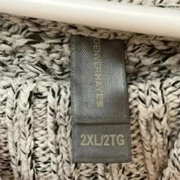❤️2/$40❤️EUC[2XL] Denver Hayes Light Gray Turtle  Neck Knit Sweater - Picture 4 of 5